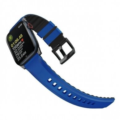 Uniq Strap Linus Apple Watch Series 1/2/3/4/5/6/7/8/9/SE/SE2/Ultra 42/44/45/49mm Airosoft Silicone Blue/Racing Blue 1