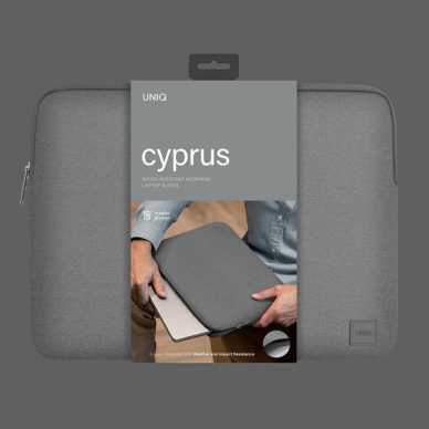 Dėklas UNIQ Cyprus laptop Sleeve 16" Water-resistant Neoprene Pilkas 5