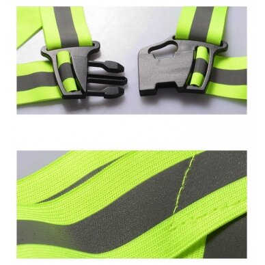 Atšvaitas Unisex Adjustable Reflective Safety Harness Vest Oranžinis 6