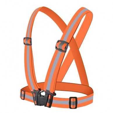 Atšvaitas Unisex Adjustable Reflective Safety Harness Vest Oranžinis