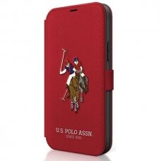 Originalus atverčiamas Us Polo dėklas Usflbkp12Mpugflre Iphone 12/12 Pro raudonas Polo Embroidery kolekcija