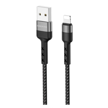 USB kabelis Borofone BX34 Lightning 1.0m juodas