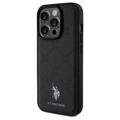 US Polo Assn. Dėklas Yoke Pattern iPhone 15 Pro - Juodas 1