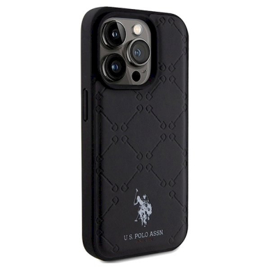 US Polo Assn. Dėklas Yoke Pattern iPhone 15 Pro - Juodas 3