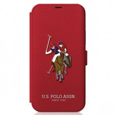 Originalus atverčiamas Us Polo dėklas Usflbkp12Mpugflre Iphone 12/12 Pro raudonas Polo Embroidery kolekcija 1