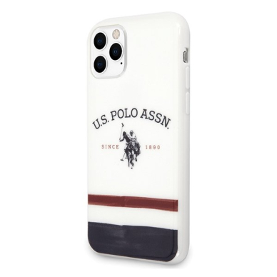 Dėklas Us Polo Ushcn58Pcstrb Iphone 11 Pro baltas Tricolor Pattern Collection 1