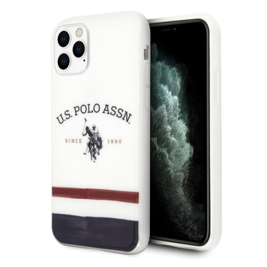 Dėklas Us Polo Ushcn58Pcstrb Iphone 11 Pro baltas Tricolor Pattern Collection