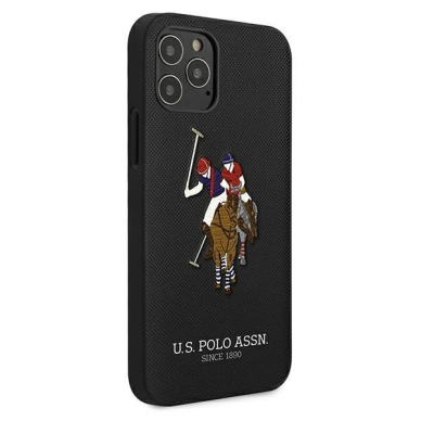 Dėklas Us Polo Ushcp12Lpugflbk Iphone 12 Pro Max 6,7" juodas Polo Embroidery Collection 3