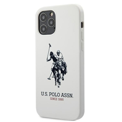 Dėklas Us Polo Ushcp12Lslhrwh Iphone 12 Pro Max 6,7" baltas Silicone Collection 1