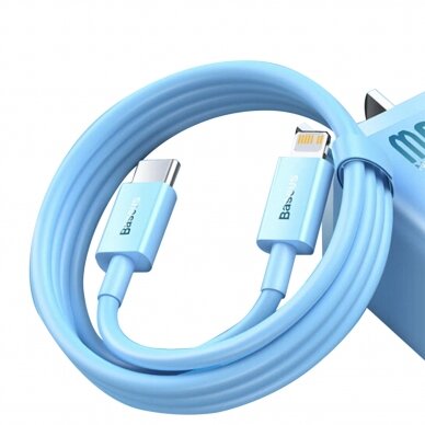 USB-C cable - Lightning 20W PD 1m Baseus Superior Series - Mėlynas
