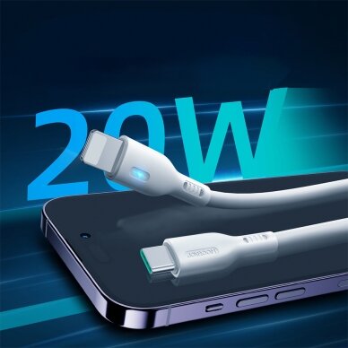 USB C - Lightning 20W 2m cable Joyroom S-CL020A13 - Baltas 1