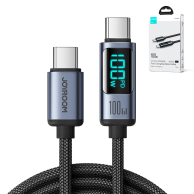 USB C - USB C cable 100W 1.2m with LED display Joyroom S-CC100A16 - black 13