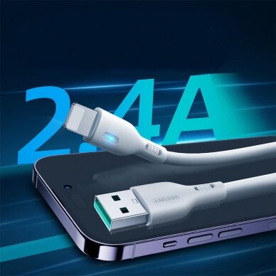 USB cable - Lightning 2.4A 2m Joyroom S-UL012A13 - Baltas 1