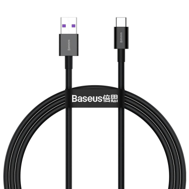 USB kabelis Baseus Superior iš USB į Type-C 66W 2.0m juodas CATYS-A01