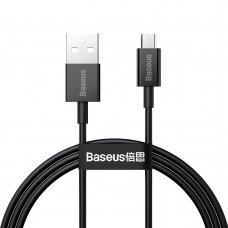 [Užsakomoji prekė] Įkrovimo Kabelis USB į Micro-USB 2A, 1m - Baseus Superior (CAMYS-01) - Juodas