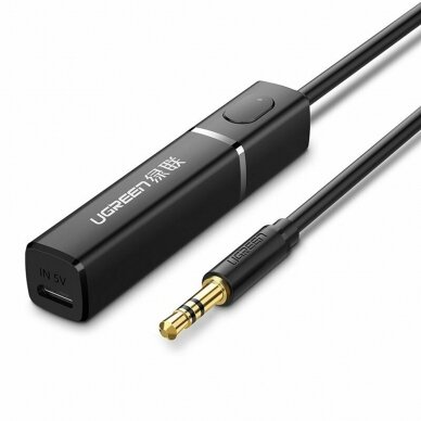 [Užsakomoji prekė] Adapteris audio jack 3,5 mm prie Bluetooth- Ugreen CM107 (40761) - Juodas