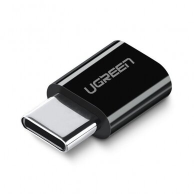 [Užsakomoji prekė] Adapteris OTG Micro-USB į Type-C Q.C. 5V - Ugreen (30391) - Juodas