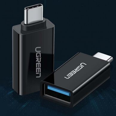 [Užsakomoji prekė] Adapteris OTG USB 3.0 į Type-C 5Gbps - Ugreen (20808) - Juodas 4