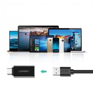 [Užsakomoji prekė] Adapteris OTG USB 3.0 į Type-C 5Gbps - Ugreen (20808) - Juodas 6