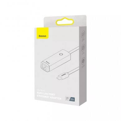 [Užsakomoji prekė] Adapteris USB į RJ45 100Mbps - Baseus (WKQX000013) - Pilkas 6