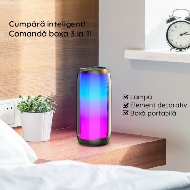 [Užsakomoji prekė] Nešiojamas Bluetooth garsiakalbis, Bluetooth 5.0, 10W - Hoco Pulsating (HC8) - Mėlynas 3