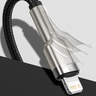 [Užsakomoji prekė] Įkrovimo Kabelis USB į Lightning 2.4A, 2m - Baseus Cafule (CALJK-B01) - Juodas 5