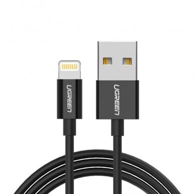 [Užsakomoji prekė] Įkrovimo Kabelis USB į Lightning, 2m - Ugreen (80823) - Juodas 1