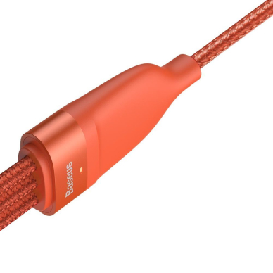 [Užsakomoji prekė] Įkrovimo Kabelis USB į Lightning, Micro-USB, Type-C 66W, 1.2m - Baseus Flash Series (CA1T3-07) - Oranžinis 3