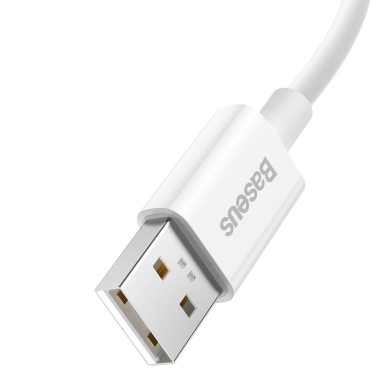 [Užsakomoji prekė] Įkrovimo Kabelis USB į Type-C 65W, 1m - Baseus Superior Series (CAYS000902) - Baltas 1