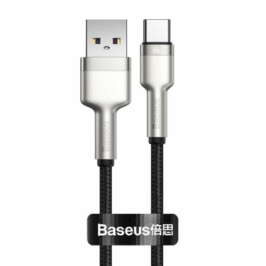 [Užsakomoji prekė] Įkrovimo Kabelis USB į Type-C 66W, 2m - Baseus Cafule (CAKF000201) - Juodas