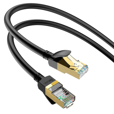 [Užsakomoji prekė] Interneto kabelis RJ45 į RJ45 1Gbps, 1m - Hoco Level (US02) - Juodas 2