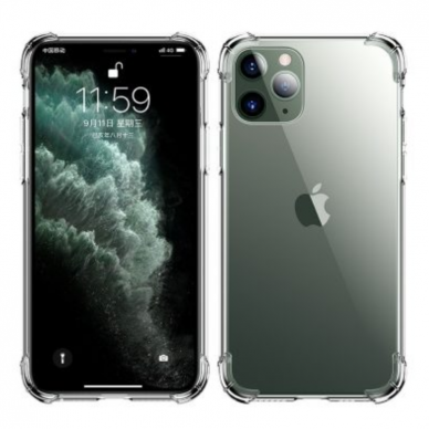 [Užsakomoji prekė] Dėklas iPhone 15 Pro - Techsuit Shockproof silikoninis - Permatomas