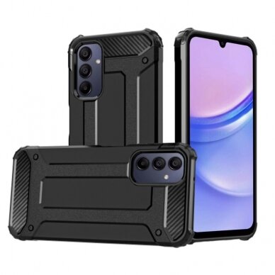 [Užsakomoji prekė] Dėklas Samsung Galaxy A05s - Techsuit Hybrid Armor - Juodas