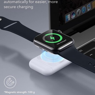 [Užsakomoji prekė] ESR - Portable Wireless Charger - for Apple Watch - Baltas  3