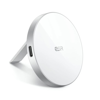 [Užsakomoji prekė] ESR - Wireless Charger HaloLock - MagSafe Compatible, with Kickstand - Baltas