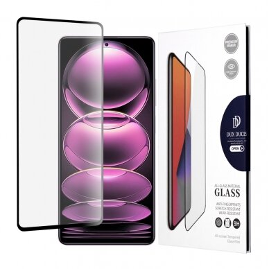 [Užsakomoji prekė] Ekrano apsauga skirta Xiaomi Redmi Note 12 Pro / 12 Pro+ / Poco X5 Pro - Dux Ducis Tempered Glass - Juodas