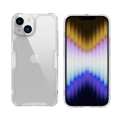 [Užsakomoji prekė] Dėklas skirtas iPhone 14 - Nillkin Nature TPU Pro Case - permatomas