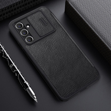 [Užsakomoji prekė] Dėklas skirtas Samsung Galaxy A54 - Nillkin QIN Pro Leather Case - Juodas  4