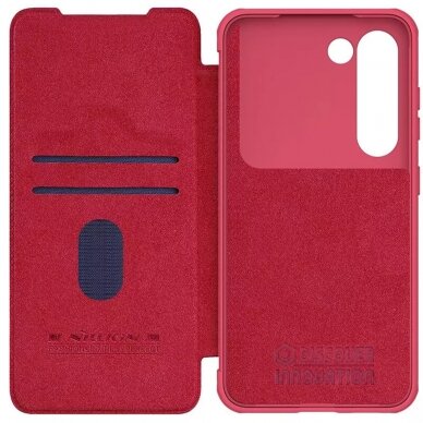 [Užsakomoji prekė] Dėklas skirtas Samsung Galaxy S23 - Nillkin QIN Leather Pro Case - Raudonas YKR801 4