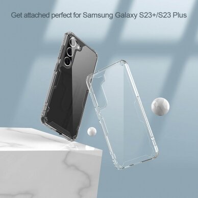 [Užsakomoji prekė] Dėklas skirtas Samsung Galaxy S23 Plus - Nillkin Nature TPU Pro Case - permatomas  6