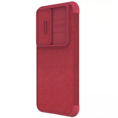 [Užsakomoji prekė] Dėklas skirtas Samsung Galaxy S23 Plus - Nillkin QIN Leather Pro Case - Raudonas  3