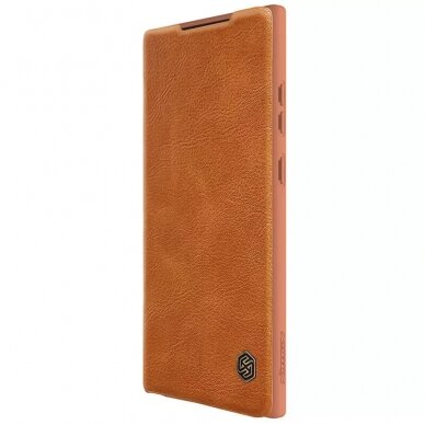 [Užsakomoji prekė] Dėklas skirtas Samsung Galaxy S23 Ultra - Nillkin QIN Leather Pro Case - Rudas  1