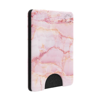 [Užsakomoji prekė] Laikiklis - PopSockets PopWallet - Rožinis Marble 2