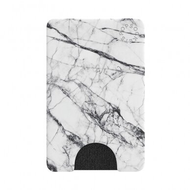 [Užsakomoji prekė] Laikiklis - PopSockets PopWallet - Baltas Marble