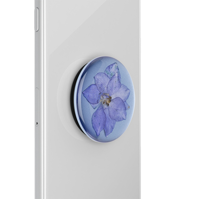 [Užsakomoji prekė] Laikiklis - Popsockets PopGrip - Pressed Flower Larkspur Violetinis 3