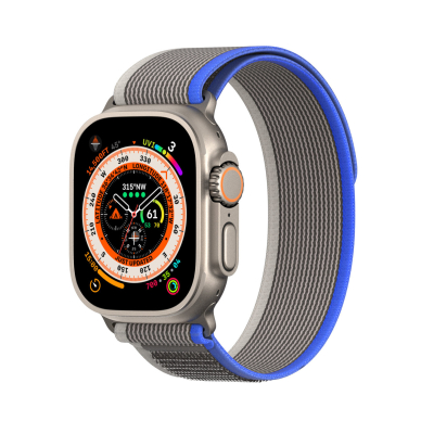 Akcija! Apyrankė Dux Ducis Strap YJ Version Apple Watch Ultra/9/8/7/6/SE/5/4/3/2/1 (42, 44, 45, 49mm) - Mėlyna/pilka