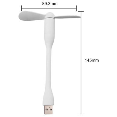 [Užsakomoji prekė] Ventilator USB Portabil, 5V - Techsuit (TUF1) - Baltas 10