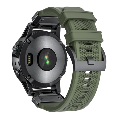 [Užsakomoji prekė] Apyrankė Garmin Fenix 3/3 HR/5X/5X Plus/6X/6X Pro/7X/7X/7X Pro Solar - Techsuit Watchband QuickFit 26mm (W068) - Green / Black 1