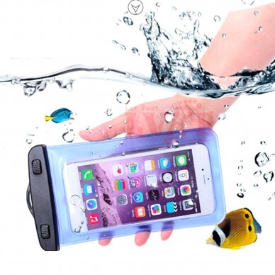 Waterproof case su PVC phone band - Juodas 4