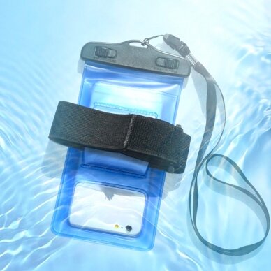 Waterproof case su PVC phone band - Juodas 5